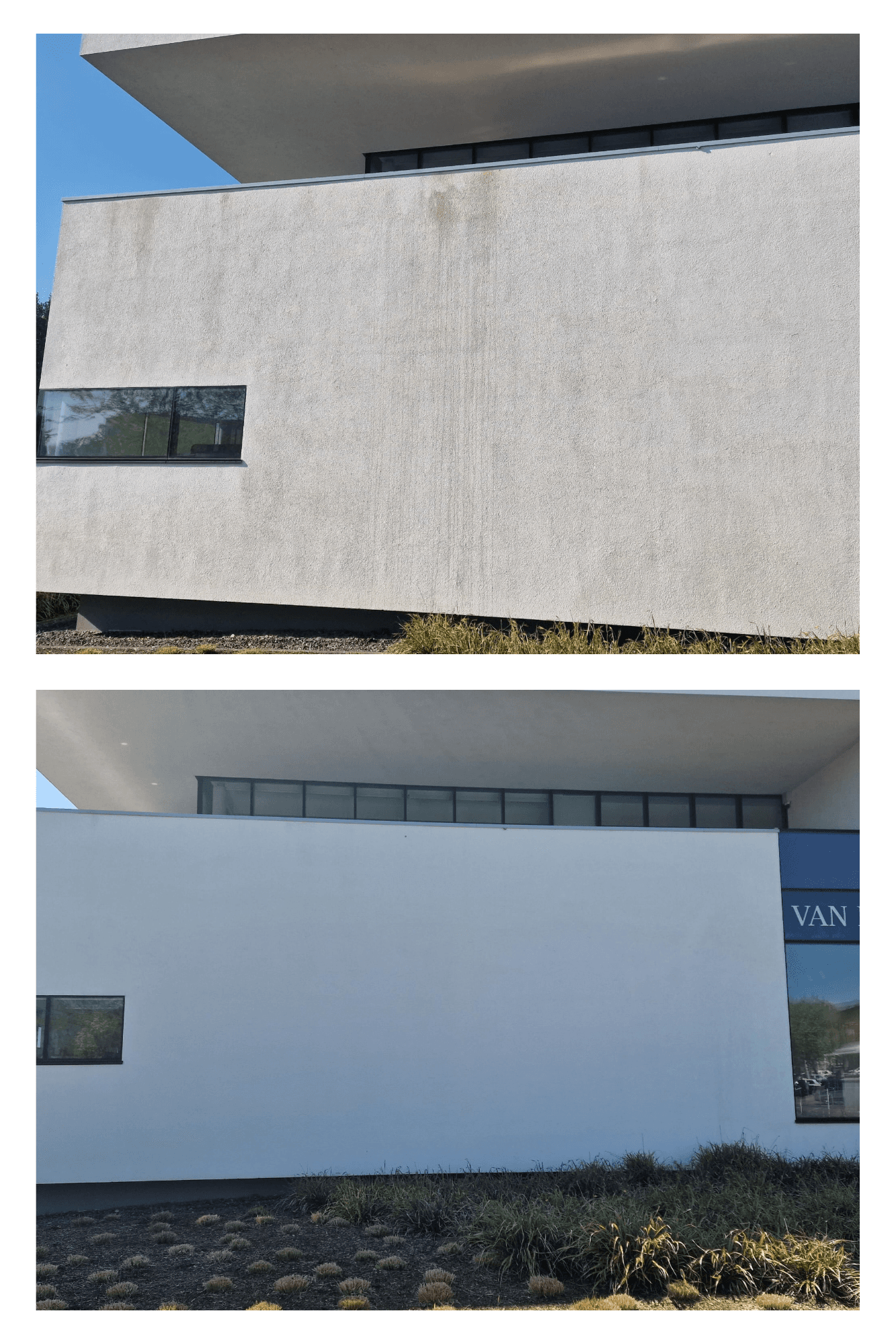 Vorher-Nachher Vergleich Fassadenreinigung